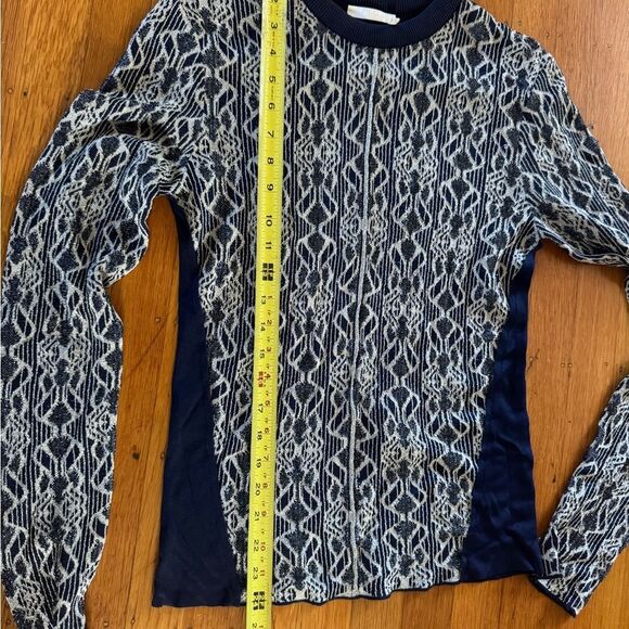 CHLOE Silver Metallic Long Sleeve Sweater - Picture 7 of 9